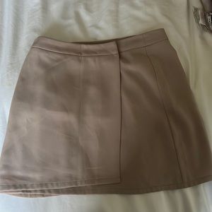 Forever 21 cream wrap around mini skirt